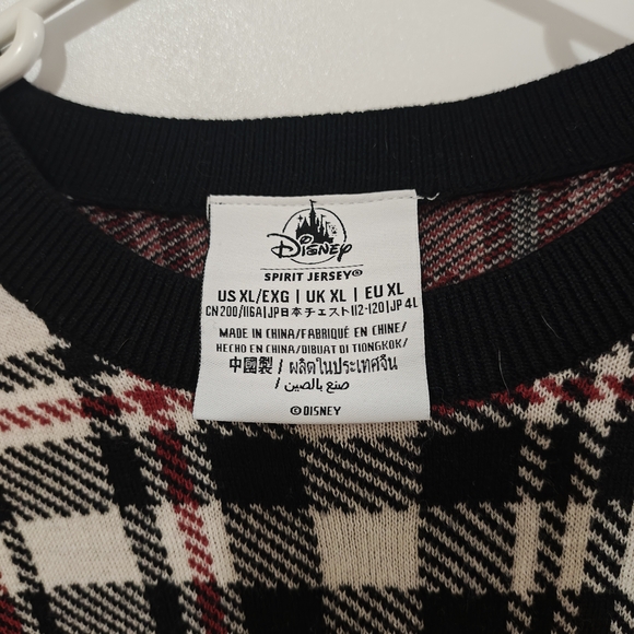 Disney Mickey Mouse Checkered Sweater - Red, Black, and White - Picture 3 of 3